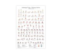 MOHTOY Poster su tela, motivo Ashtanga Yoga, serie primaria, stile retrò, decorazione artistica da parete, per soggiorno, camera da letto, senza cornice, 20 x 30 cm