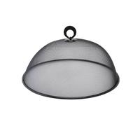 MOHUIED 1pc Household Vegetable Cover Square Stainless Steel Food Cover Breathable Meal Accessories per Cibo,Frutta,Barbecue(Black 40cm)