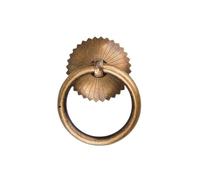 MOHUIED Anello di tiraggio vintage Maniglia for porta del guardaroba, maniglia for cassetto, in ottone, circolare for lattina di tè(Bronze 5cm 2)