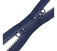 MOHUIED Cursori per Cerniere Lampo Cerniera in Resina Open-End Singolo Doppio cursore Cerniera Giacca Cappotto Cappotto con Cerniera Lunga Borsa Indumento Accessori for Cucire Fai-da-Te(Blue1,80cm)