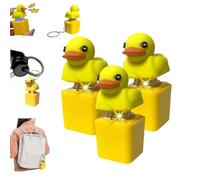 MOHXFE Quacking Duck Keychain,Duck Keyboard Keycaps That Quack,Duckys Quacking Fidget Toy,Ready to Use Anxiety Relief Sound Keychain,Stress Reliever Anxiety Relief Sensory Toy (3PCS)