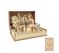 MOHXFE Regalo di Famiglia per la Settimana Santa,Regalo della Settimana Santa,Kit Libro didattico Religioso,Playset di Libri didattici Religiosi Vintage,Kit Libro di Pasqua Fai da Te