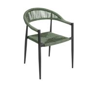 Moia Greenwood Poltrona Milano Alluminio Grigio Corda Verde