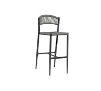 Moia Greenwood Sgabello Milano Antracite Twist Wicker Grigio Contract