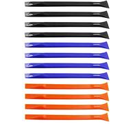 Moicstiy 12 raschietti in plastica per la pulizia, antigraffio, in fibra di carbonio, multiuso, a forma di penna, per vernice, adesivi, etichette, alimenti, spazi ristretti, fessure (nero e blu)