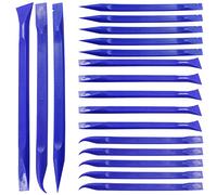 Moicstiy 18 raschietti in plastica per la pulizia, antigraffio, in fibra di carbonio, multiuso, a forma di penna, per vernice, etichette adesive, alimenti, spazi ristretti, fessure, cucina (blu)