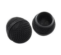 Moicstiy 2 mascherine nere per microfono in rete, ricambio per microfono a sfera, compatibili con SM58 SM58LC SV100 RK143G Wireless Vocal Mic Head Cover