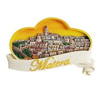 Moiilvcla Calamita da frigorifero 3D da viaggio, motivo: Matera, Basilicata, Italia, decorazione magnetica
