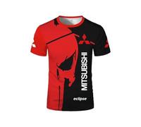 MOIKOTLR T-Shirt da Uomo, per Mitsubishi Eclipse Cross PHEV 2021 2022 2023 Traspirante Girocollo Mezza Manica Comodo Maniche Corte T-Shirt Maglietta Estiva,M