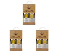 Moillard - Confezione regalo Saint-Véran, Mâcon-Villages, vino bianco Chardonnay, Grand Vins de Bourgogne in scatola di legno (2 x 0,75L) (Confezione da 3)