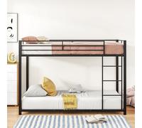 Moimhear Lettino in ferro, 90 x 200 cm, letto a castello, letti in ferro, letti a castello di forma classica (nero, 90 x 200 cm), WX000125-6