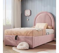 Moimhear Letto imbottito per bambini, 90 x 200 cm, letto singolo con motivo cosmico, in velluto, per ragazzi e ragazze (senza materasso), rosa, 90 x 200 cm