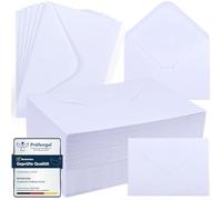 moinkerin 110 Pezzi buste per lettere senza finestra, formato DIN C6, 162 * 114mm, 120 g/m², Bianco, incollaggio a umido, per inviti, matrimoni, compleanni, auguri di Natale