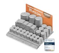 moinkerin 111 Pezzi Feltrini Autoadesivi per Sedie Rotondi 5mm Spessore Feltrini per Mobili Pesanti Antigraffio y Antirumore Taglia Ogni Forma Divano Grigio