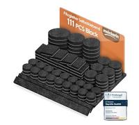 moinkerin 111 Pezzi Feltrini Autoadesivi per Sedie Rotondi 5mm Spessore Feltrini per Mobili Pesanti Antigraffio y Antirumore Taglia Ogni Forma Divano Nero