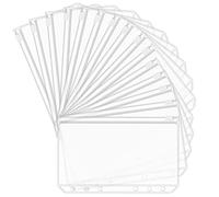 moinkerin 12 Pezzi Tasche Per Raccoglitori A5 6-Poch trasparente PVC Cartella Con Cerniera per Raccoglitori Impermeabile per Raccoglitori per Quaderni A5 Documenti Quaderni Carte
