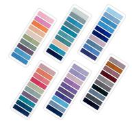 moinkerin 1200 Pezzi Segnapagina Adesivi Sticky Notes 6 Sets Colorati Segnalibri Adesivi PET Multicolore per Segnalibri, Studio, Ufficio, Scuola Planner Memo