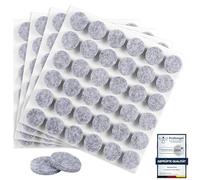 moinkerin 144 Pezzi Feltrini Autoadesivi per Sedie Rotondi 15mm Feltrini per Mobili Pesanti 5mm Thick filtrini sotto la sedia Pavimenti in Legno Antigraffio e Riduzione del Rumore Grigio