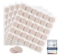 moinkerin 144 Pezzi Feltrini Autoadesivi per Sedie Rotondi 15mm Feltrini per Mobili Pesanti 5mm Thick filtrini sotto la sedia Pavimenti in Legno Antigraffio e Riduzione del Rumore Beige