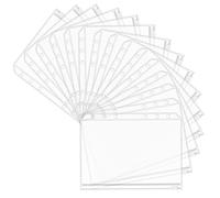 moinkerin 15 Pezzi Tasche Per Raccoglitori A6 6-Poch trasparente PVC Cartella Con Cerniera per Raccoglitori Impermeabile per Raccoglitori per Quaderni A5 Documenti Quaderni Carte