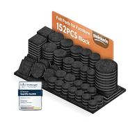 moinkerin 152 Pezzi Feltrini Autoadesivi per Sedie Rotondi 5mm Spessore Feltrini per Mobili Pesanti Antigraffio y Antirumore Taglia Ogni Forma Divano Nero