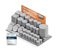 moinkerin 152 Pezzi Feltrini Autoadesivi per Sedie Rotondi 5mm Spessore Feltrini per Mobili Pesanti Antigraffio y Antirumore Taglia Ogni Forma Divano Grigio