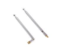 moinkerin 2 antenne radio telescopiche, in acciaio inox, AM FM, antenna universale, telecomando TV (51-2 pezzi)