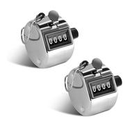 moinkerin 2 Pezzi Contapersone Manuale Contatore a 4 Cifre Manuale Contatore per Contare,Sport,Golf,Allenatore,Scuola