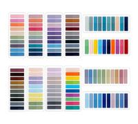 moinkerin 2400 Pezzi Segnapagina Adesivi Sticky Notes 12 Sets Colorati Segnalibri Adesivi PET Multicolore per Segnalibri, Studio, Ufficio, Scuola Planner Memo