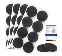 moinkerin 32 Pezzi Feltrini Autoadesivi per Sedie Rotondi 35mm Feltrini per Mobili Pesanti 5mm Thick filtrini sotto la sedia Pavimenti in Legno Antigraffio e Riduzione del Rumore Nero