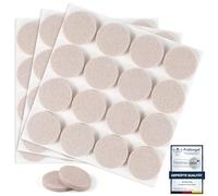 moinkerin 48 Pezzi Feltrini Autoadesivi per Sedie Rotondi 30mm Feltrini per Mobili Pesanti 5mm Thick filtrini sotto la sedia Pavimenti in Legno Antigraffio e Riduzione del Rumore Beige
