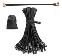 moinkerin 50 Pacco Corde Elastiche con Gancio 25cm Corda Elastica Corda Elastica per Teloni per Teloni, Tende da Campeggio, Tettoie e Depositi all'Aperto
