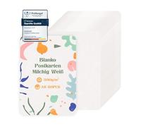 moinkerin 60 Pezzi A6 Carta Kraft 10.5X14.8CM 300g/m²Stampabile Cartoncino Kraft A6 Cartoline Vuote per il fai da te, inviti di Nozze, Biglietti di Ringraziamento