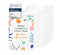 moinkerin 60 Pezzi A6 Carta Kraft 10.5X14.8CM 300g/m²Stampabile Cartoncino Kraft A6 Cartoline Vuote per il fai da te, inviti di Nozze, Biglietti di Ringraziamento