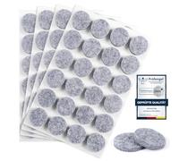 moinkerin 96 Pezzi Feltrini Autoadesivi per Sedie Rotondi 20mm Feltrini per Mobili Pesanti 5mm Thick filtrini sotto la sedia Pavimenti in Legno Antigraffio e Riduzione del Rumore Grigio