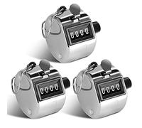 moinkerin Contapersone Manuale Contatore a 4 Cifre Manuale Contatore per Contare,Sport,Golf,Allenatore,Scuola (3 Pezzi)