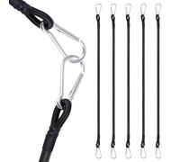 moinkerin Corde Elastiche con Moschettone,5 Pezzi 60CM Corda Elastica Resistente Gancio Elastico per il Fissaggio di Bagagli, Portabagagli, Campeggi, Motociclette e Teloni