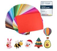 moinkerin Feltro in Fogli, 40 Colori Feltro Colorato 20X30cm Pannolenci Colorati Morbido Feltro e Pannolenci per Lavori Manuali Fai da te, Cucito, Arti e Mestieri del Foglio di Feltro