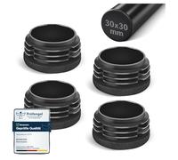 moinkerin Tappi Lamellari Rotondi 30mm Tappo in Plastica Rotondo,Tappi Terminali Rotondi per Tubo in Metallo, Sedie, Tavoli, Ripiani, 4 Pezzi Tappo Terminale Rotondo