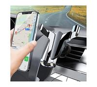 Moioee Supporto per presa d'aria per auto, supporto per cellulare con chiusura automatica, supporto per cellulare con clip di aggiornamento, supporto universale per tutti gli smartphone (argento)