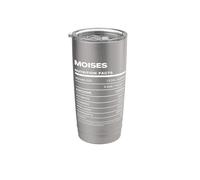 Moises Dichiarazione Nutrizionale Nome Divertente Bicchiere termico in acciaio inox doppia parete