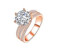 Moissanite Anelli di fidanzamento per donne Moissanite Twisted Anelli di fidanzamento anniversario di matrimonio promessa anelli per sposa fidanzata anelli anelli 5000 pezzi, Taglia unica, Metallo
