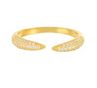 Moissanite - Anello in oro giallo 9 K/14 carati, regolabile, alla moda, elegante, per donna, comfort, 16 (17,8), Moissanite