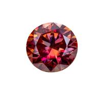 Moissanite sciolta, Certificato for la creazione di gioielli con perlina pietra moissanite forma rotonda, colore VVS1(GRA-8.0mm-2.0ct)