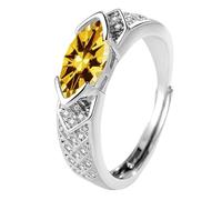 Moissaniti regolabili Diamanti Anelli Decorazione Per Le Donne Alla Moda Promuovere Stili Eleganti E Umore Indossare Anelli Di Moda, Misura unica, come descritto, come descritto