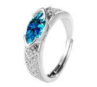 Moissaniti regolabili Diamanti Anelli Decorazione Per Le Donne Alla Moda Promuovere Stili Eleganti E Mood Wear Unico Marquise Forma Anelli, Misura unica, come descritto, come descritto