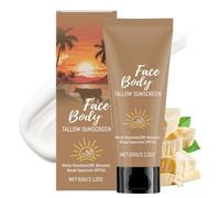 Moisturising Latte Solare SPF 50, Crema Solare 50 Idratante, Beef Tallow Sunscreen per Viso e Corpo, Crema Idratante Leggera e Pulita, Non Grassa, per Donne e Uomini