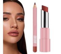 Moisturizer Lip Balm, Women’s Lip Liner Pencil, 3.19in Brightening Non-Sticky Formula, Hydrating Long-Lasting, Skin Care Supplies for Business Trips, Home, School, Traveling