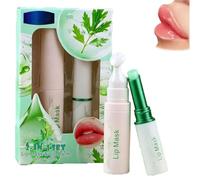 Moisturizing Foaming Lip Mask And Balm Set,Vitamin E Exfoliate Hydrates and Nourishing Lips,Refreshing Soothing Nourishing Lip,Reduces Lip Lines (Green)