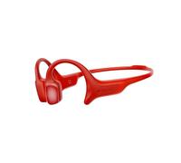 mojawa HaptiFit Terra Advanced Smart Wearable Sportivo, Cuffie a Conduzione Ossea Open-Ear Bluetooth con Microfono e MP3 32GB, Auricolari Wireless Impermeabili per Allenamento, Nuoto e Corsa, Rosso